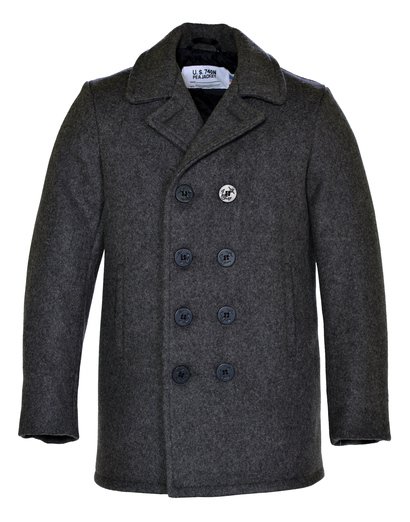 Classic Melton Wood Pea Coat for Boys