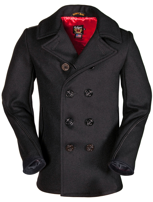 740C - Leather Trim Peacoat